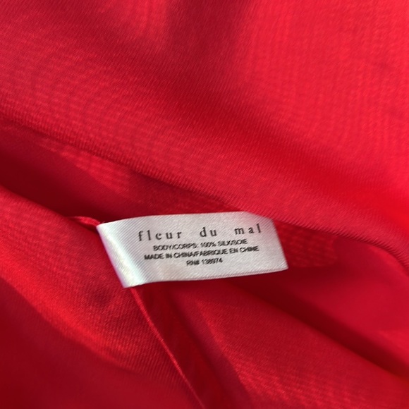 Fleur du Mal Red Cowl Neck Slip Dress - S - Picture 8 of 12